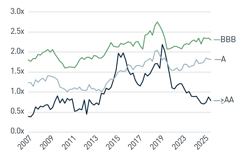 U.S. Investment Grade Net Leverage